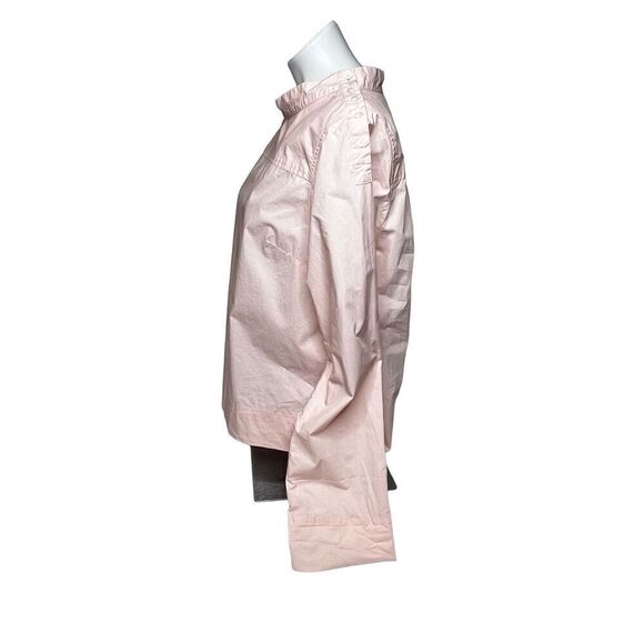 J. Crew NWOT pink long sleeve funnel neck cotton blouse size 12T - Picture 5 of 13